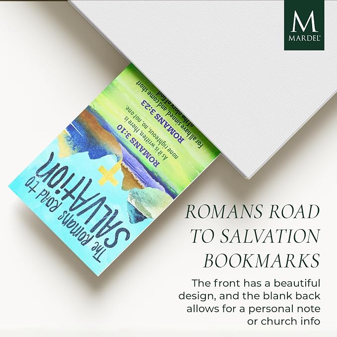 The Romans Road to Salvation Bookmarks - Pack of 25 Inspirational Scripture Bookmarks