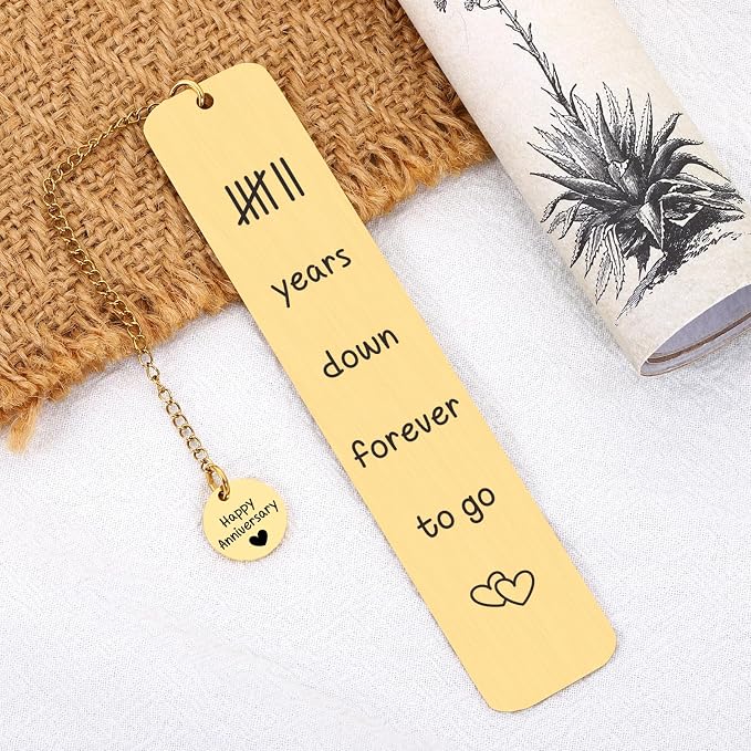 Copper Gifts for 7th Anniversary, 7 Year Anniversary Wedding Gifts for Him Her Couple, 7th Anniversarys Copper for Wife Husband Bookmark for Book Lovers