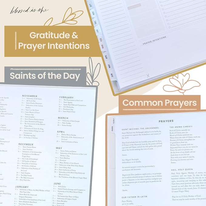 Catholic Academic Planner 2026-2027 for Women – Liturgical Planner with Prayer Prompts, Feast Days & Gratitude Journal – 6.25” x 8.25”, Mini Layout, Perfect Bound