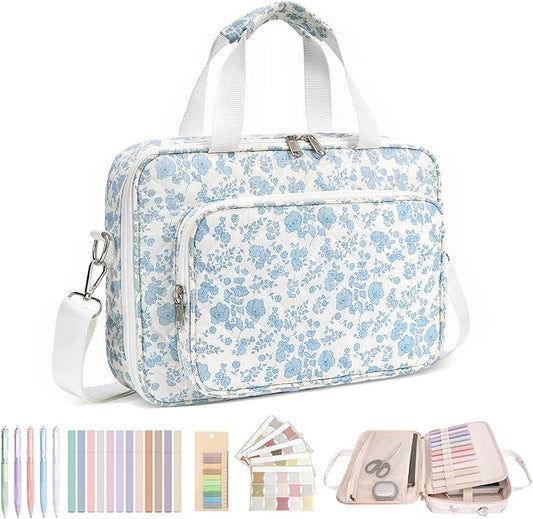 honitty Bible Bag, Bible Cover Case for Women, Quilted Bible Cover with Shoulder Strap, Bible Bags for Women Organizer