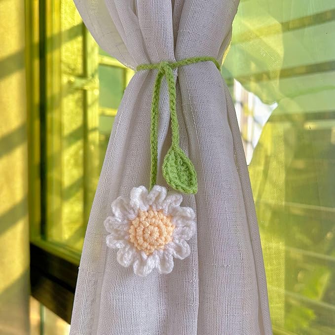 Crochet Bookmarks for Women Girls Kids Knitted Daisy Book Mark for Book Lovers Coworker Bookish Birthday Graduation Gift for Her Him Unique Page Bookmark for Readers Christmas Easter Gifts