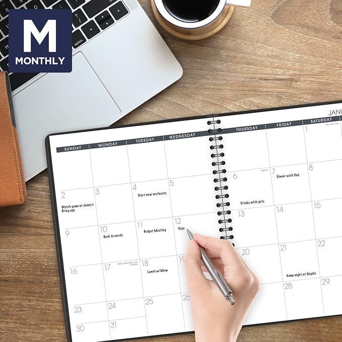 AT-A-Glance 2022 Monthly Planner by AT-A-Glance, 7" x 8-3/4", Medium, Black (7012005)