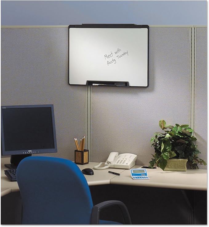 Quartet MMP75 Dry-Erase Board, Motion Cubicle, w/marker,36-Inch x24-Inch, Black