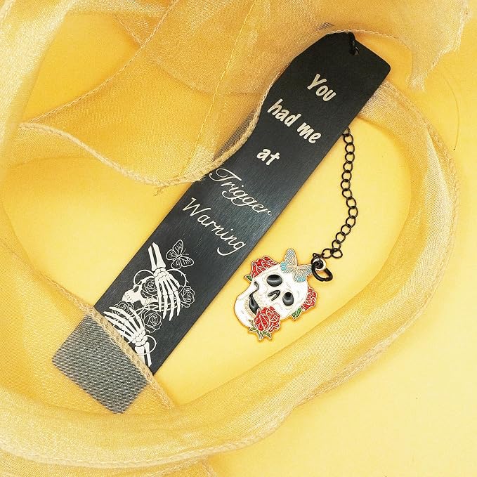 Dark Romance Bookmark for Women Gothic Rose Gift for Book Lovers Friends Funny Spicy Romance Bookmark for Sister Reader Bookish Birthday Graduation Christmas Back to School Supplies Merch
