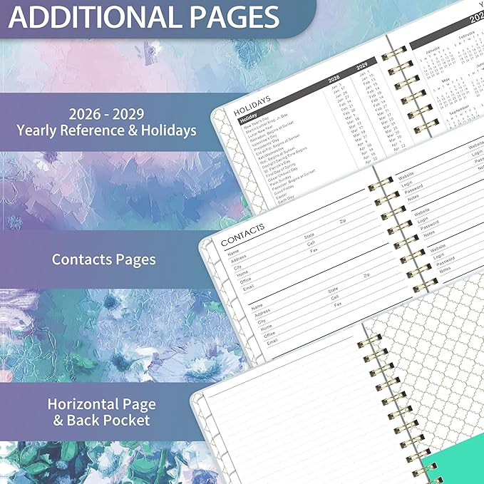 2026-2029 Monthly Planner - 3 year planner 2026-2029, JUL 2026-JUN 2029, Monthly Calendar, 6.3" x 8.4", 36 Month Calendar Planner with Monthly Tabs, Inner Pocket, for Long-Term Planning
