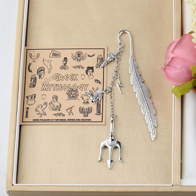 MAOFAED Greek Mythology Bookmark for Book Lover, Heroes of The Olympus Gift, Bookish Merchandise(lightningBm)