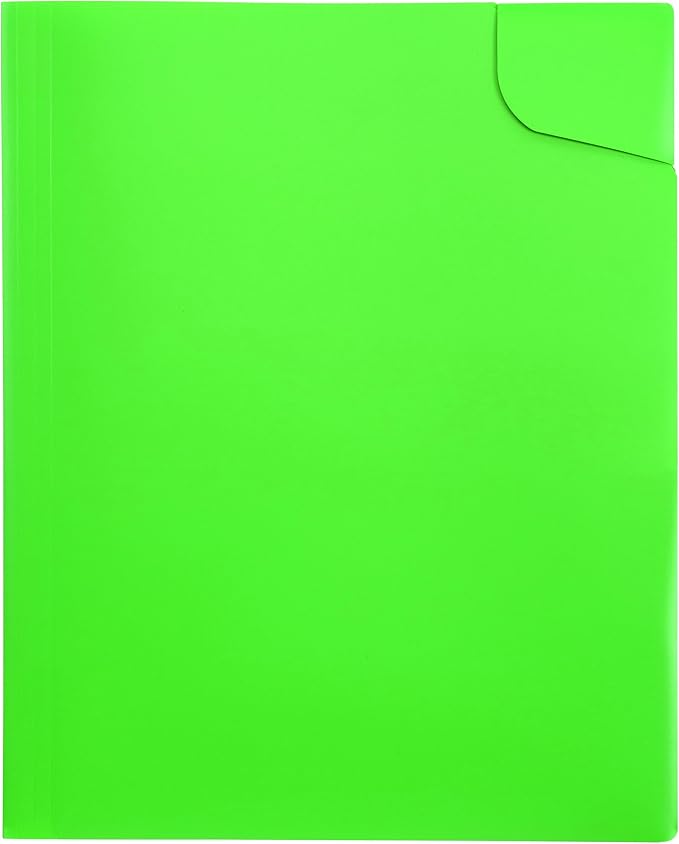 Oxford Divide-It-Up 4-Pocket Poly Folder, Assorted Colors, Letter Size (99837)