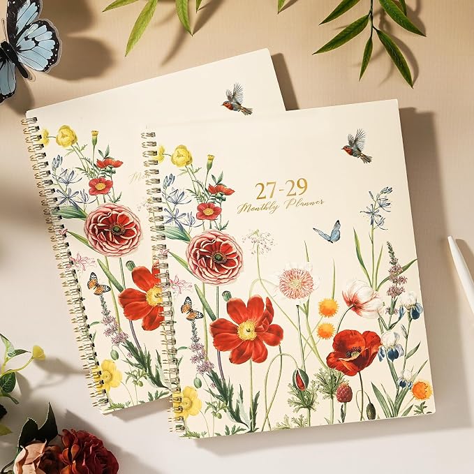 2027-2029 Monthly Planner - Monthly Planner 2027-2029, Jan. 2027 - Dec. 2029, 3 Year Planner with Colorful Tabs, Thick Paper & Twin-Wire Binding, 36 Month Calendar, 9”x11”