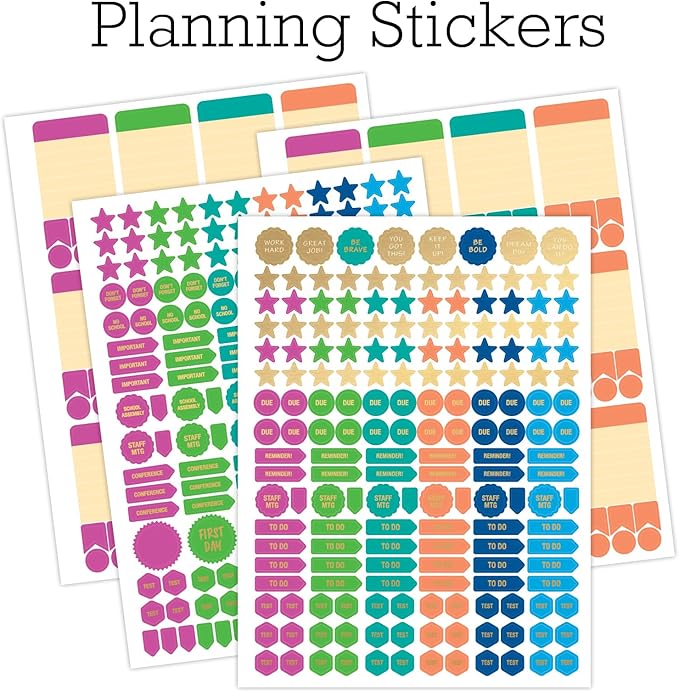 DELUXE TEACHER PLANNER Aug 2026-Jul 2027 8.5x11 Daily Weekly Monthly Organizers with 7 Periods, Pocket Folder, Dated Calendar, Page Tabs, Bookmark and Planning Stickers (Watercolor Butterflies)