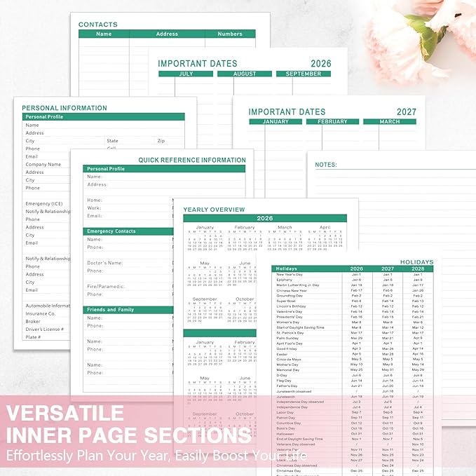 Large 2026-2027 Academic Planner – Weekly & Monthly Planner Organizer from July 2026 - June 2027, 8.8"x11.4" Daily Agenda Planning Book with Pocket, Stickers & Tabs for Women Students Office, A4 Size