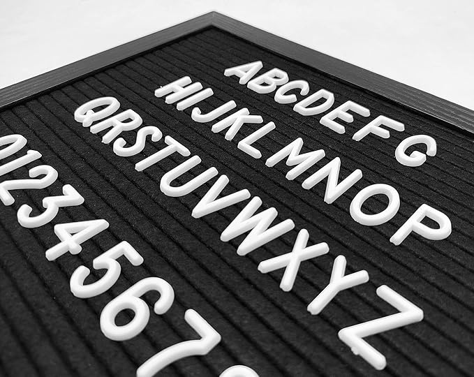Felt Letter Board Letters Set - Pre-cut 378pcs Standard 1inch White Letters Only (No Board Included)
