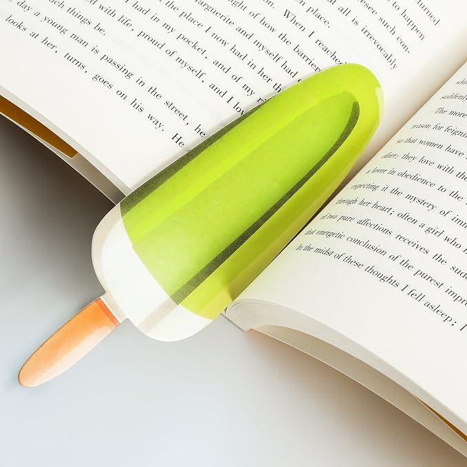 Blulu 60 Pieces Summer Bookmarks Cold Drink Theme Cute Colorful Dessert Bookmarks for Students Kids Adults Reading(Color 1)