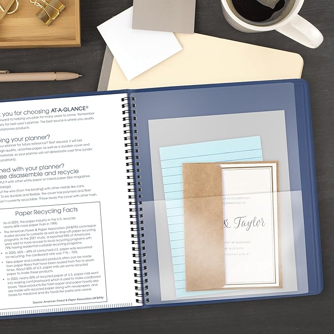 AT-A-GLANCE 2027 Planner, Monthly, 15-Month Jan-Mar, 9" x 11", Unruled Daily Blocks, Blue (702502027)