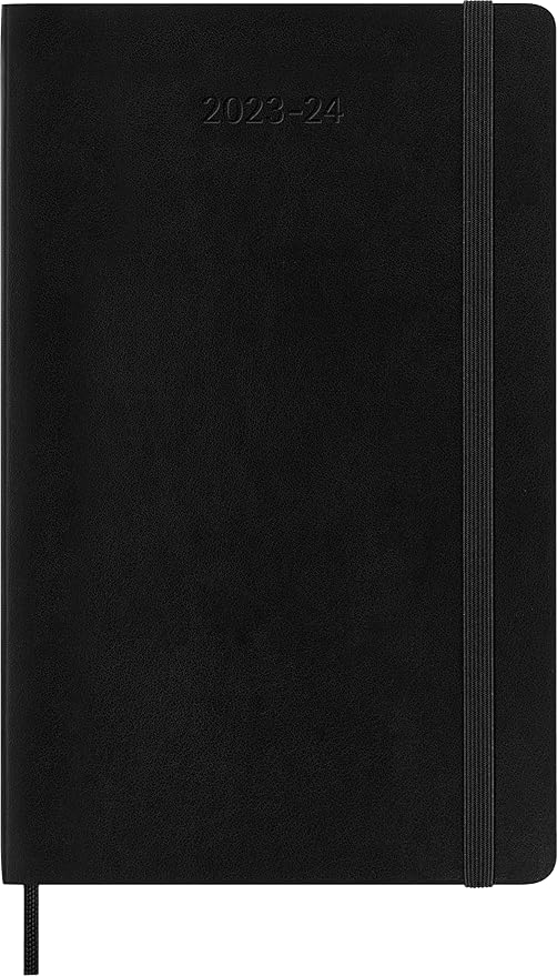 Moleskine 2023-2024 Daily Planner, 18M, Large, Black, Soft Cover (5 x 8.25)