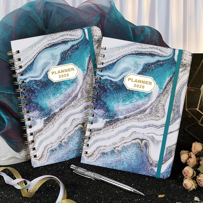 Planner 2026-2027 - 2026 Planner Weekly and Monthly from Jan. 2026 to Dec. 2026, Calendar Planners 2026 with Inner Pocket, Colorful Tabs, 6.4'' x 8.5''