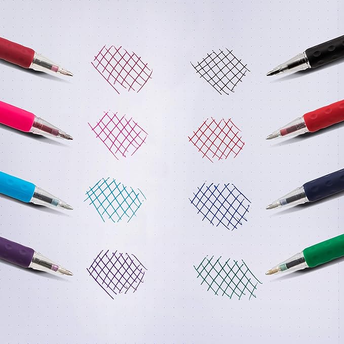 Pentel R.S.V.P. Ballpoint Pen, Medium Line, Assorted Ink (BK91BP6M) (Pack of 1, 6 Count Total)