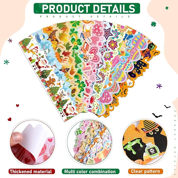 240 Pcs 236ft Holiday Bulletin Board Borders Colorful Rainbow Scalloped Border Trim Bulk Bulletin Decor for Classroom Back to School Decor(Cute)