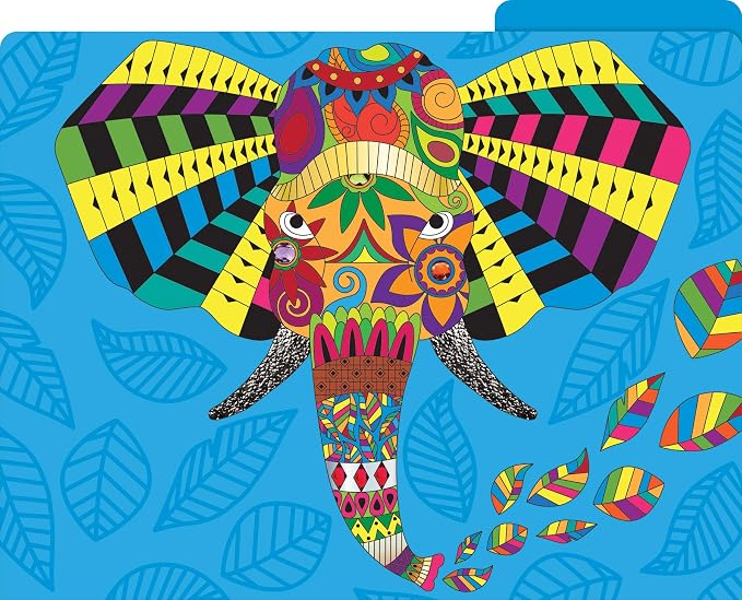 Barker Creek Bohemian Animals File Folders Now on Durable 14pt Stock, 12/PK, Letter Size, 1/3 Cut Tabs, Reversible, Home, School and Office Supplies (2012)