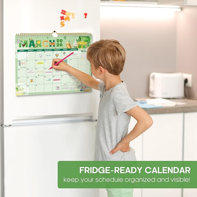 Calendar 2026-2027, Monthly Wall Calendar Runs Until June 2027, 11.5" x 14.8", Spiral Binding Hanging Wall Calendar, Perfect for Home or Office,Vivid Festival