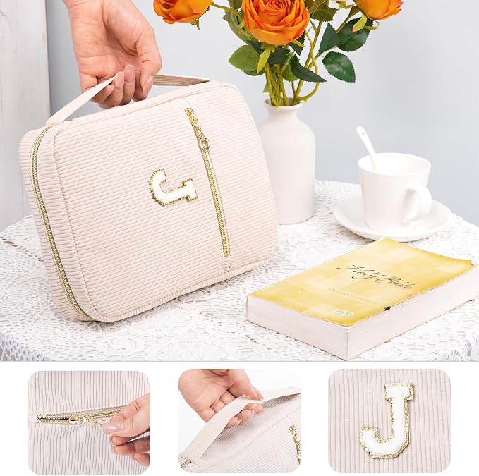 Bible Cover for Women, Initial Personalized Bible Gift - Bible Case for Men - Bible Holder - Bible Bag - Bible Carrier - Bible Carrying Case with Pockets for Bible Study Suppliers, Bible Accessories