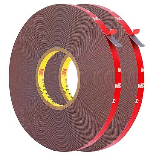 HitLights Double Sided Tape Heavy Duty (2 Pack), Waterproof Strong Mounting Adhesive Tape for Walls, Car, Home Decor, Office Decor (100ft x 0.39in)