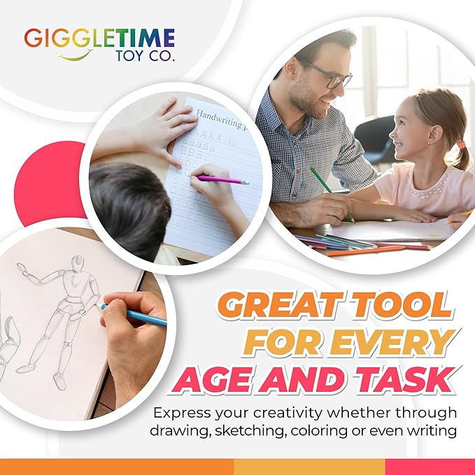 GRAPHITE Round Misprint Set – 2 HB Lead, Unsharpened with Erasers | Great for Drawing, Crafts, Gifts & Classroom Use – Box of 144