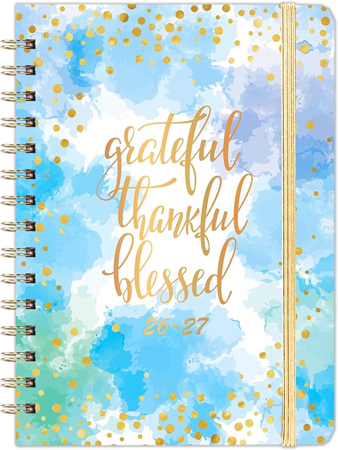 2026-2027 Planner - Weekly & Monthly Planner 2026-2027 with Tabs, July 2026 - June 2027, 6.3" x 8.4", Hardcover with Back Pocket + Thick Paper + Twin-Wire Binding - Blue