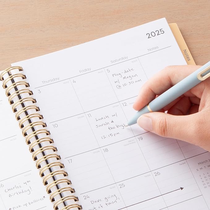 Blue Sky Planning Calendar Notes, Monroe Dark, Weekly/Monthly Layout, Safety Wirebound (Starlight- 2025, 5.875" x 8.625")
