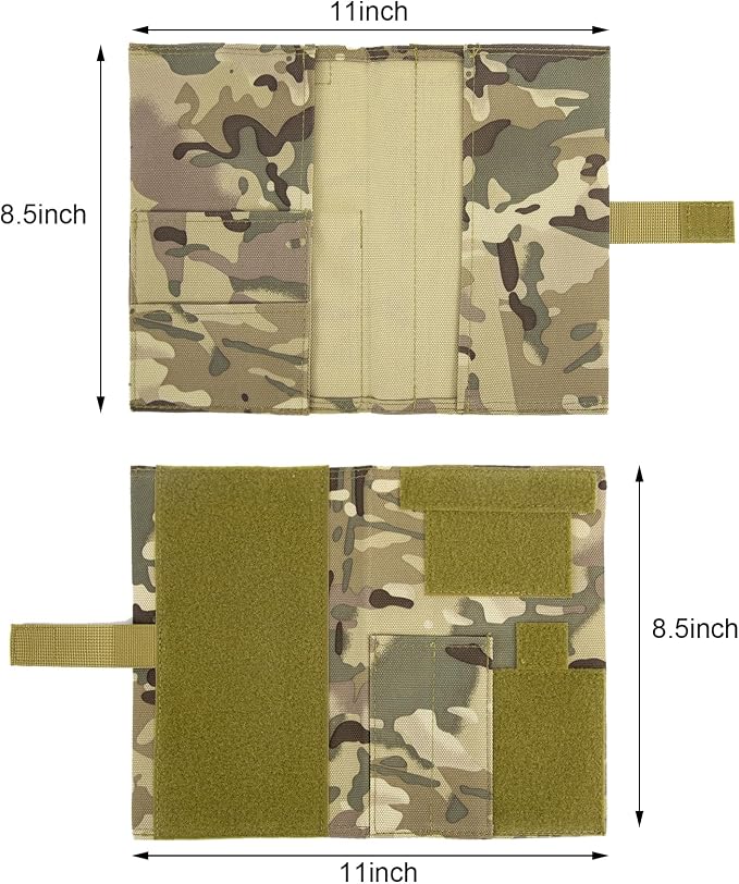 OCP Military Notebook Cover, Tactical Notebook Cover for Men, 5.5"X 7.5" OCP Green Book Protective Covers Oxford Cloth for Protecting Notes, Book (Army Green)