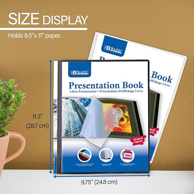 Bazic 10-Pocket Presentation Book (Case of 144) (3129-144)