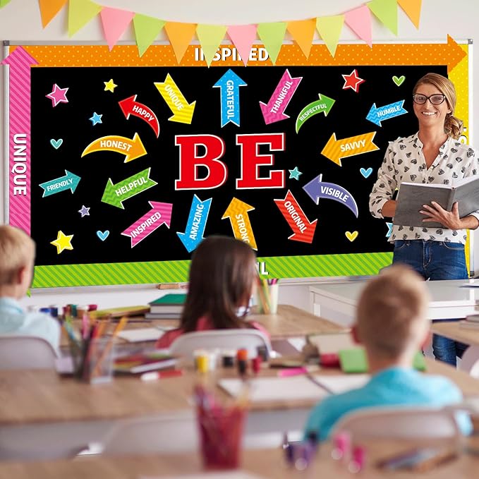 Justforjoyful Affirmation Station Bulletin Board Set Be Amazing Bulletin Board Decorations Positive Sayings Accents Themed Classroom Bulletin Boards Arrow Sign Cutouts for School Wall Decor