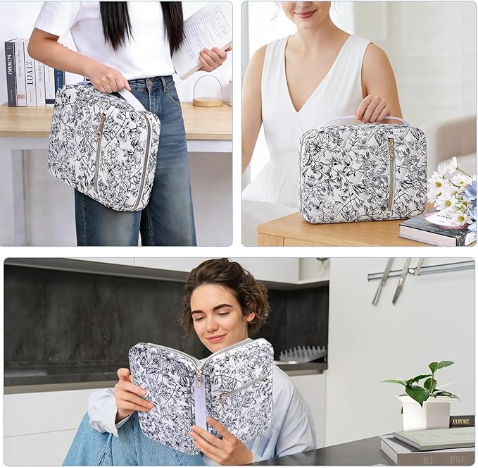 Bible Cover for Women - Soft Bible Case - Carrying Book Case for Bible Accessories - Bible Holder Case for Women - Girls Bible Bag - Bible Carrier - Bible Sleeve - Church Bag