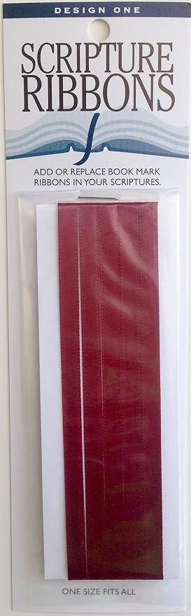 Design One Scripture Ribbons - Provides Bookmark/Quick Reference Tool (Burgundy)