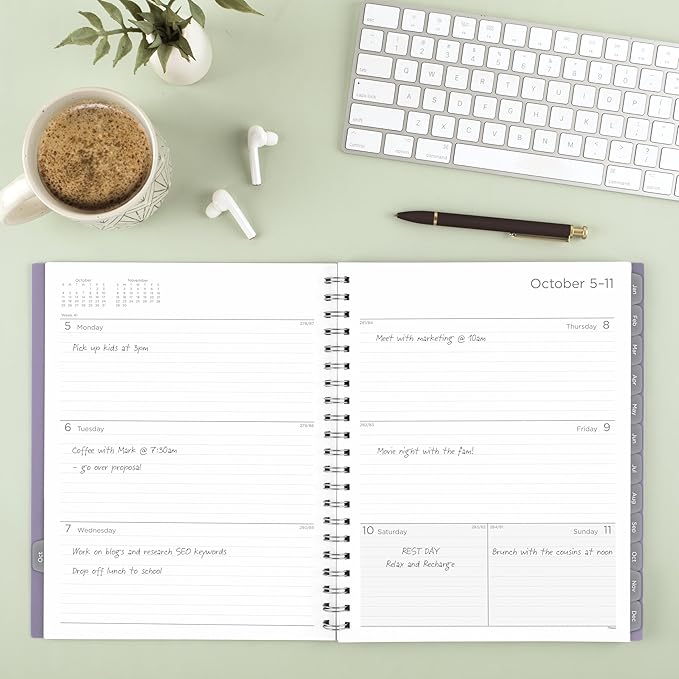 Mead 2027 Planner, Weekly & Monthly, 15-Month Oct-Dec, 8.5" x 11", Lilac (CRW6201927)