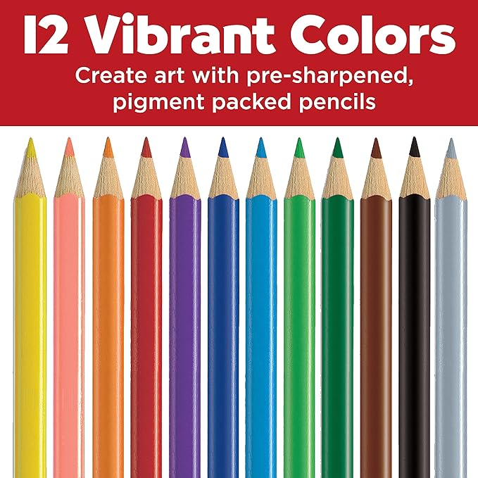 Faber-Castell Triangular Colored EcoPencils 12 Count | Pre-Sharpened Colored Pencils for Kids | Smooth Color, Easy Blending & Ergonomic Grip | Kids Art Set, School Supplies (Ages 5+)