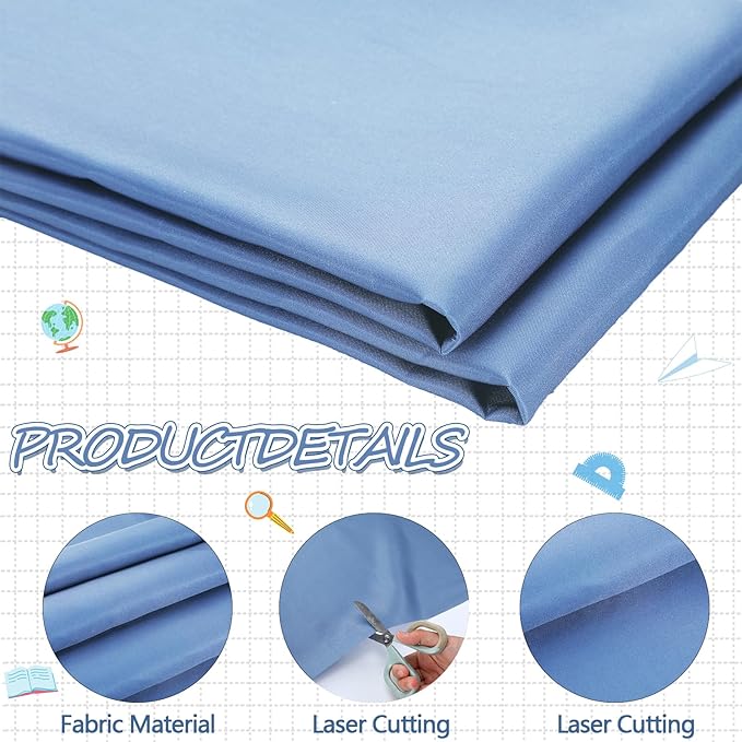 Mindsoft Bulletin Board Fabric 48 '' x 107 '' Class Fabric for Classroom Bulletin Board Decor, Pillows, Curtains, Crafts (Aegean Blue)