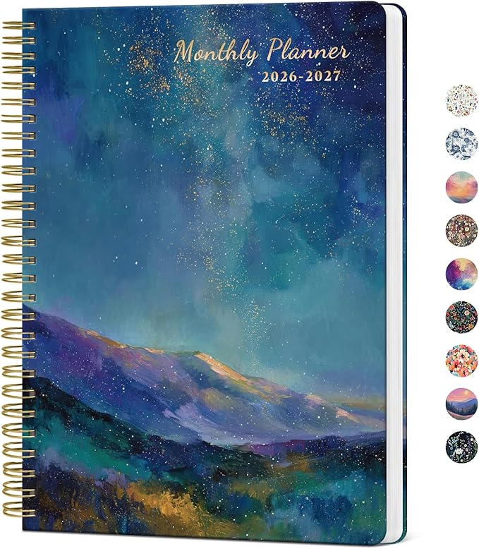 Monthly Planner 2026-2027, Aesthetic 2 Year Months Planner Calendar, 24-Months from January 2026 - December 2027, 26-27 Monthly Calendar Planner, Perfect for School Office Home, 7" x 10" - Starlit Peaks