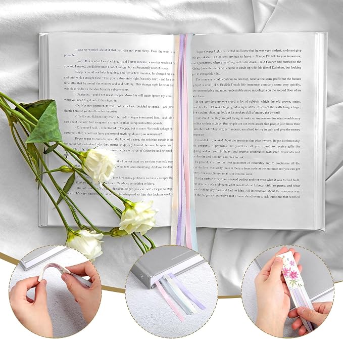 10 Pieces Bible Ribbon Bookmark Bulk Multi Ribbon Page Markers Christian Artificial Leather Book Markers with 5 Colorful Ribbons Easter Basket Filler Gift for Book Study Lovers Gift