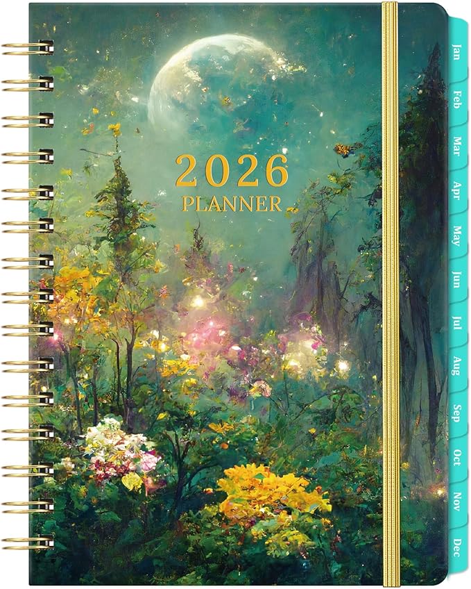 2026 Planner - 2026 Planner Weekly and Monthly with Tabs, Jan 2026 - Dec 2026, 6.4" x 8.5", 2026 Calendar Planner, Twin-wire Binding, Premium Paper, Hardcover, Back Pocket for Women & Men