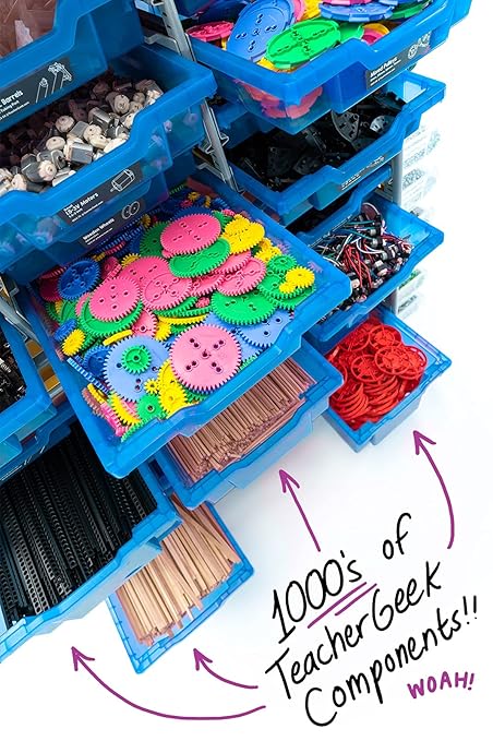 Maker Cart 2.0; Portable Maker Space with Curriculum & Activities for Classrooms & Schools (Elementary, Middle, High); Teacher Designed Science, Engineering, STEM, STEAM, DIY, NGSS Projects