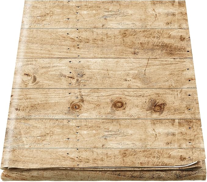 Mindsoft Bulletin Board Paper 48'' x 107'' Class Boards for Classroom Bulletin Boards Everyone is Welcome Classroom Board Decor Pillows Curtains Crafts(Rustic Wood,2 Pcs)