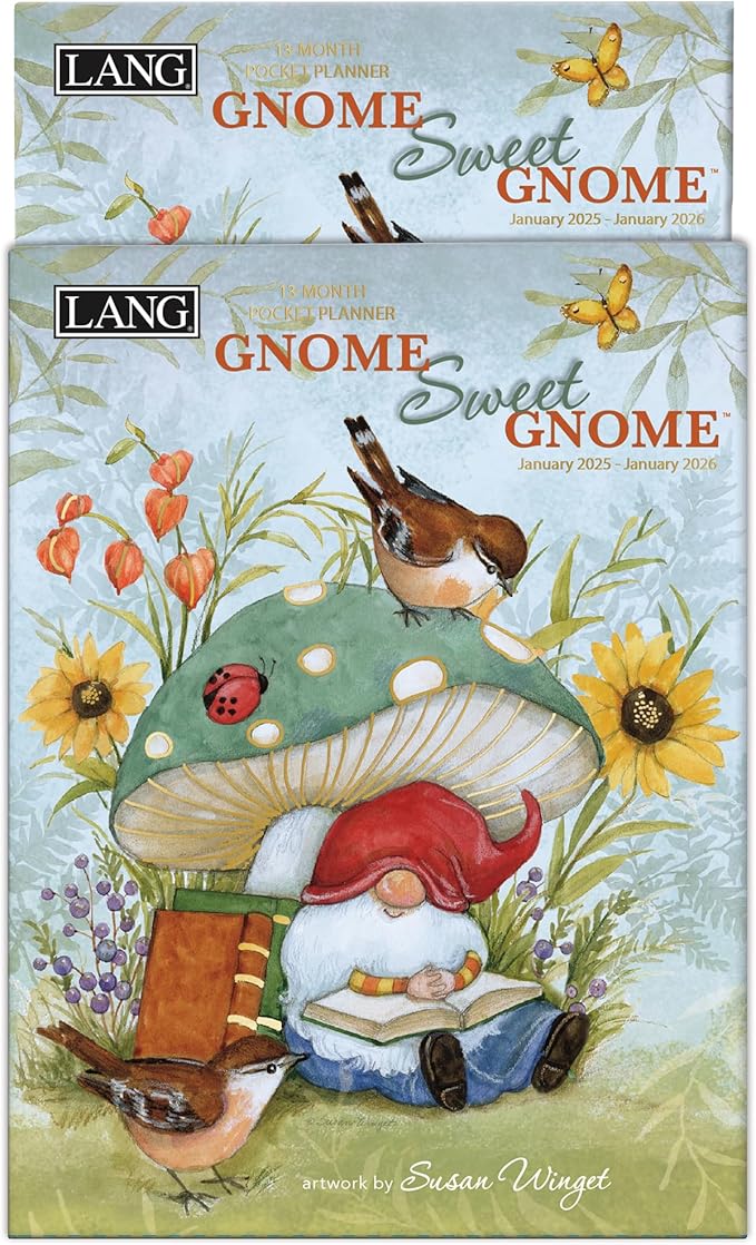 LANG Gnome Sweet Gnome 2025 Monthly Pocket Planner (25991003191)