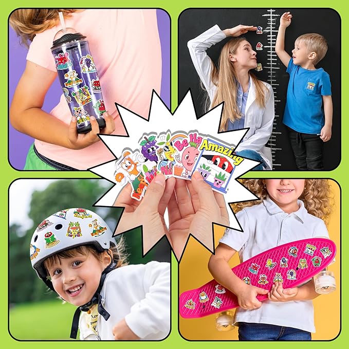 384PCS Scratch and Sniff Stickers for Kids, Large Scented Reward Smelly Fruits Stickers, Motivational Incentive Fun Sticker with Positive Words for Students School Teachers Must Haves, 32 Designs