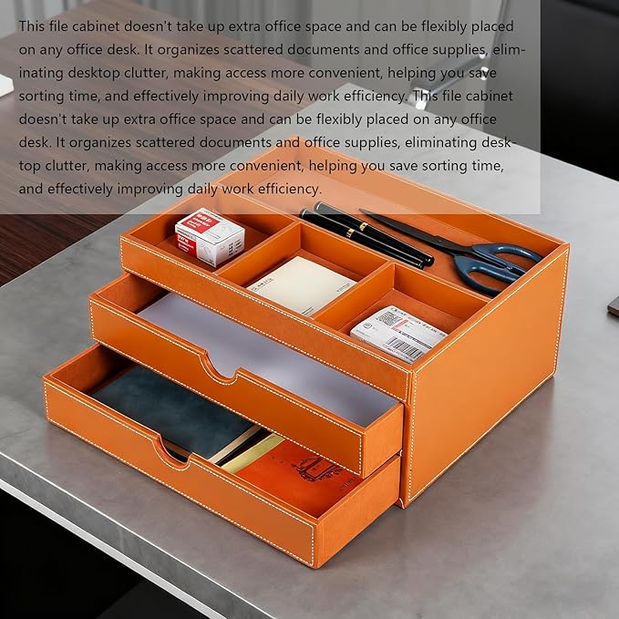 Household Multifunctional Desktop Storage Cabinet, Drawers and Four Separate Organizers, Watch box Four divider Storage Box on the Bedside Table in the Room (brown)