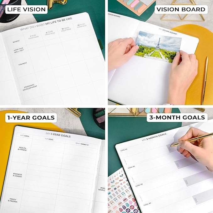 Clever Fox Planner Pro Premium Edition– Luxurious Weekly & Monthly Planner + Budget Planner Organizer for Productivity & Reaching Goals, Undated, A4 Hardcover + Keepsake Box, Lasts 1 Year, ForestGreen