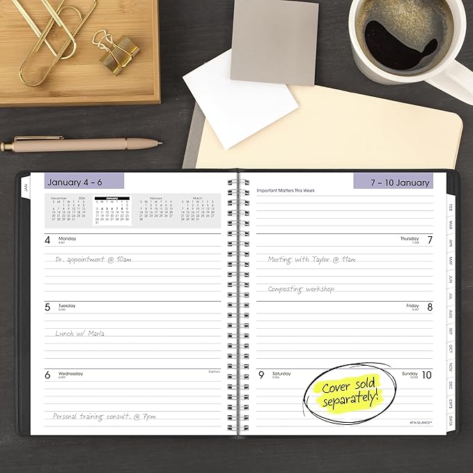 AT-A-GLANCE 2027 Refill for Executive Planner G54500, Weekly & Monthly, 7" x 8.75", DayMinder (G5455027)