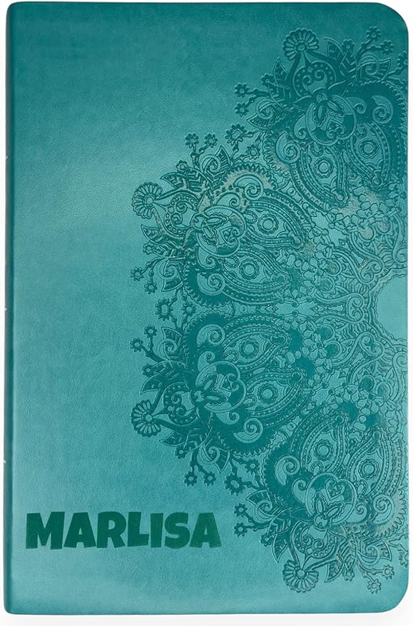 Personalized KJV Reference Holy Bible Teal Faux Leather Large Print Size | Custom with 1 Row of Text | Gift for Christian & Religious Celebrations