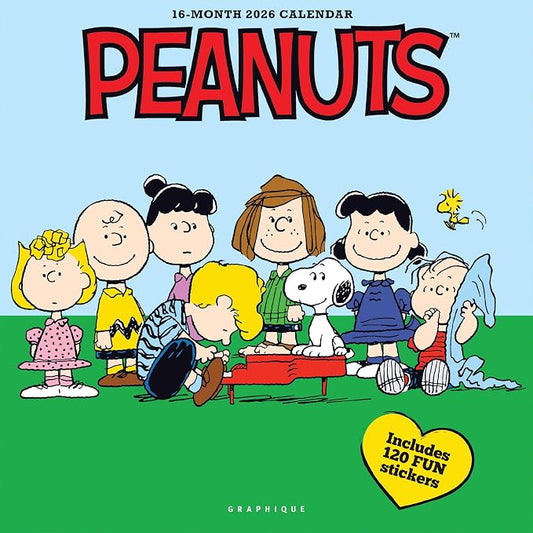 Graphique 2026 Peanuts Wall Calendar | 12” x 12” | Thick Paper | Home & Office Organizer | Large Monthly Grid | 3 Languages & Marked Holidays | 4 Month Preview Page for 2027