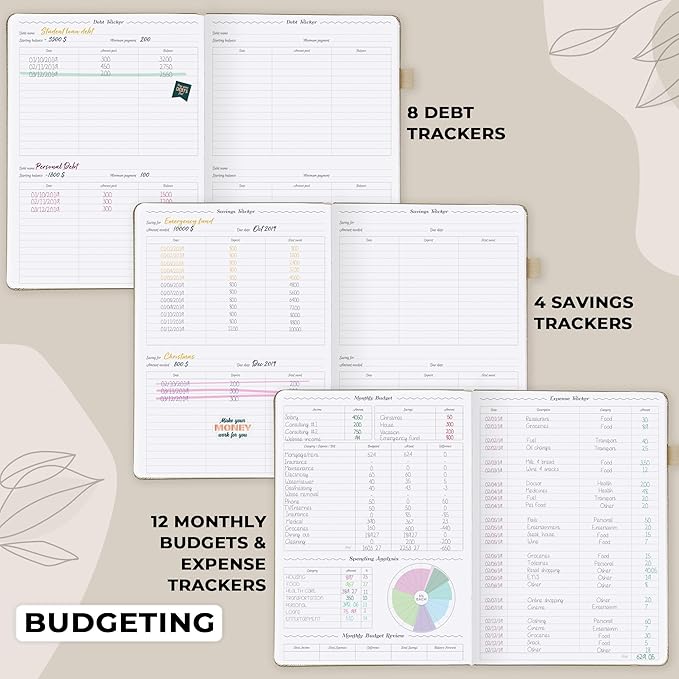 GoGirl Planner PRO Schedule - Undated Planner with Hourly Time Slots, Monthly, Weekly & Daily Organizer, Appointment Book for time Management, 7"x10" Hardcover, Lasts 1 Year - Seashell