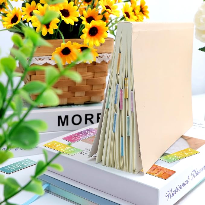 96Pack Magnetic Bookmarks Christian Bookmarks Bulk Bible Bookmark for Reading Women Men Kids Teacher Book Lovers Gifts, Religious Magnet Bookmark Clips Cute Personalized Book Marks (Watercolor)